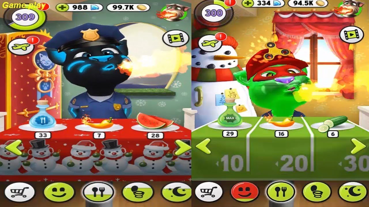 My Talking Tom baby VS Adult level 300VS level 310 Gameplay