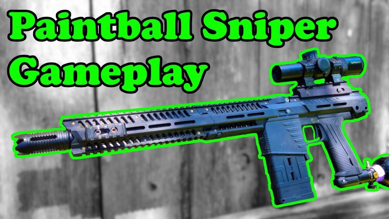 Paintball Sniper Gameplay - Planet Eclipse MG100 with First Strike Rounds (EMF100)