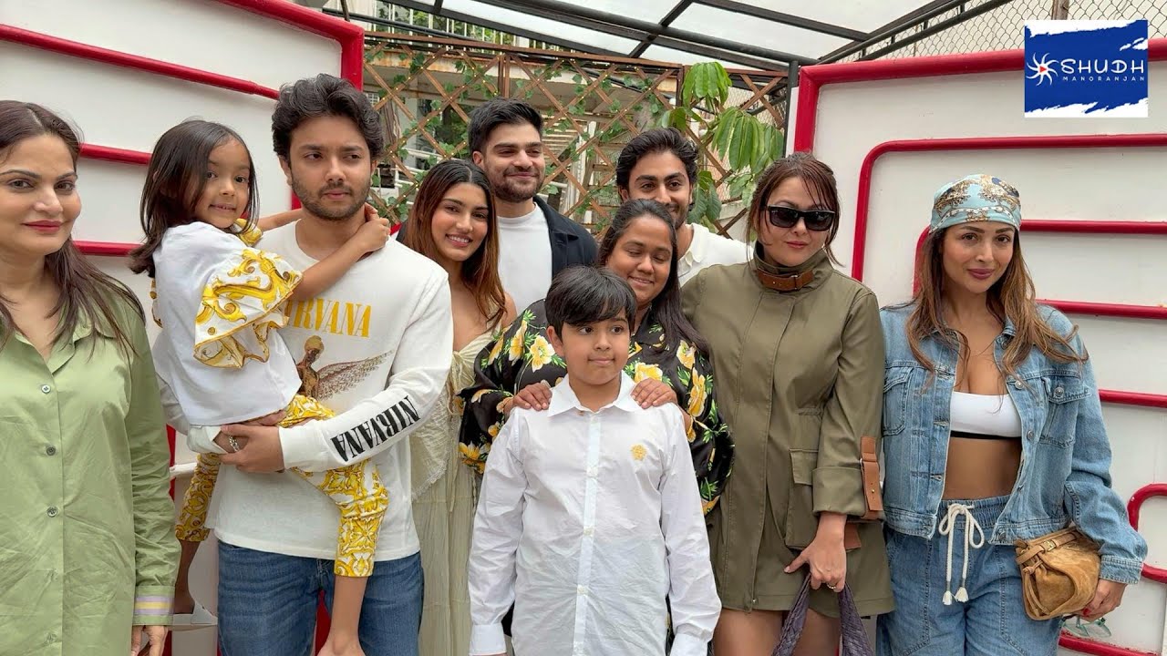 Malaika Arora, Amrita, Arpita Khan Alizeh, Alvira, Arhaan Khan, Nirvan Khan, Spotted At Scarlet Café
