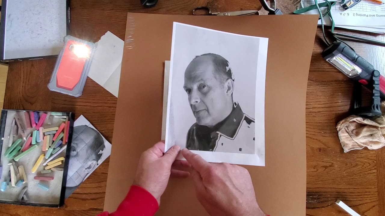 Transfer your drawing to pastel paper
