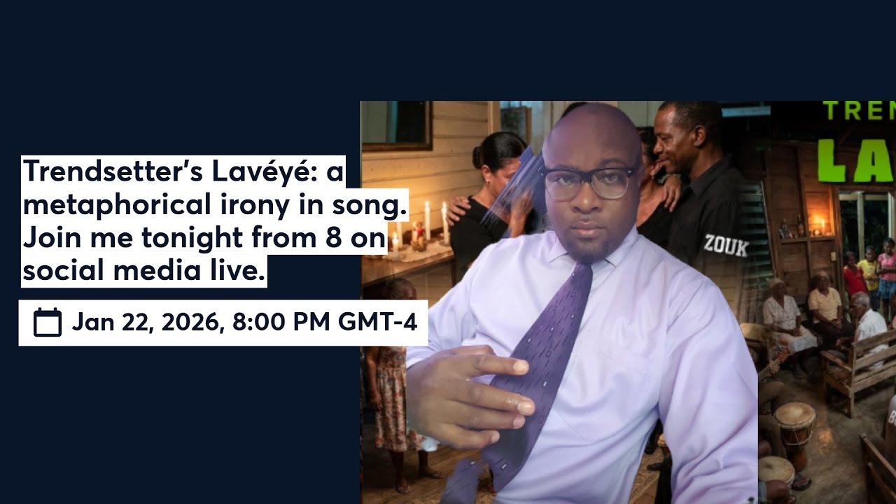 Trendsetter's Lavéyé: a metaphorical irony in song. Join me tonight from 8 on social media live.