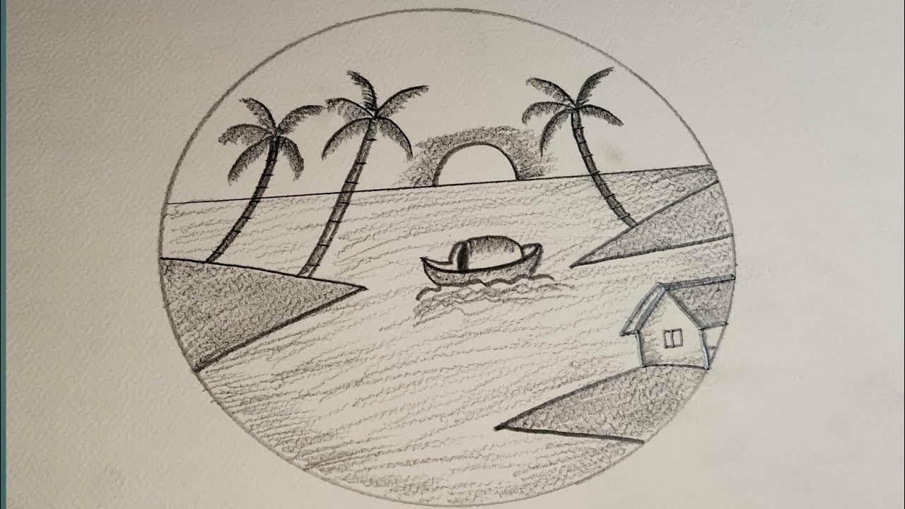 How to Sketch a Beautiful Scenery: Step by Step Pencil Art 😀