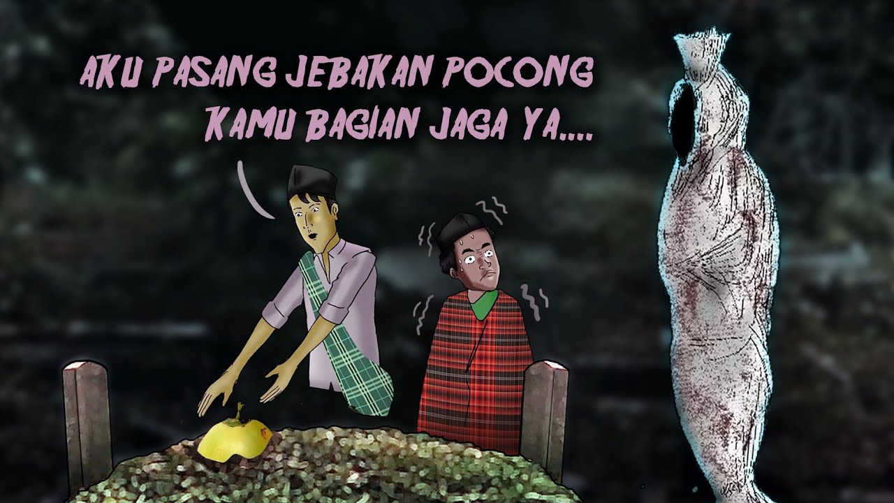 Pocong vs Santri - Kisah Penangkapan Hantu #HORORMISTERI | Kartun Hantu & Animasi Horor
