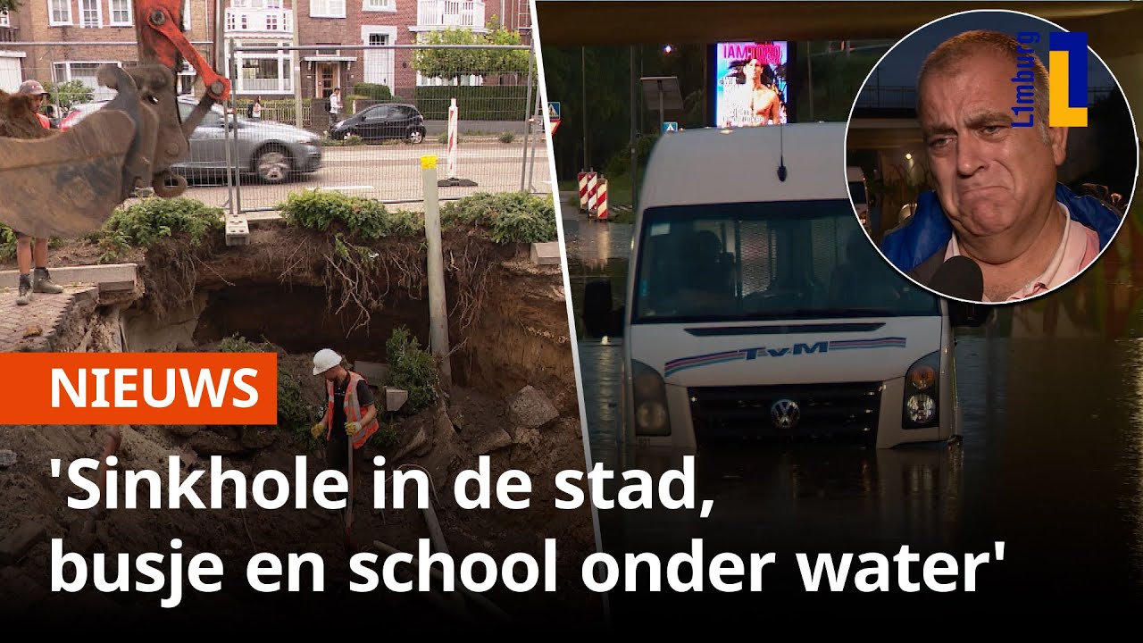 Maastricht zwaar getroffen door wateroverlast: 'Binnen 1 uur viel er 60mm neerslag' 💧 | 1Limburg