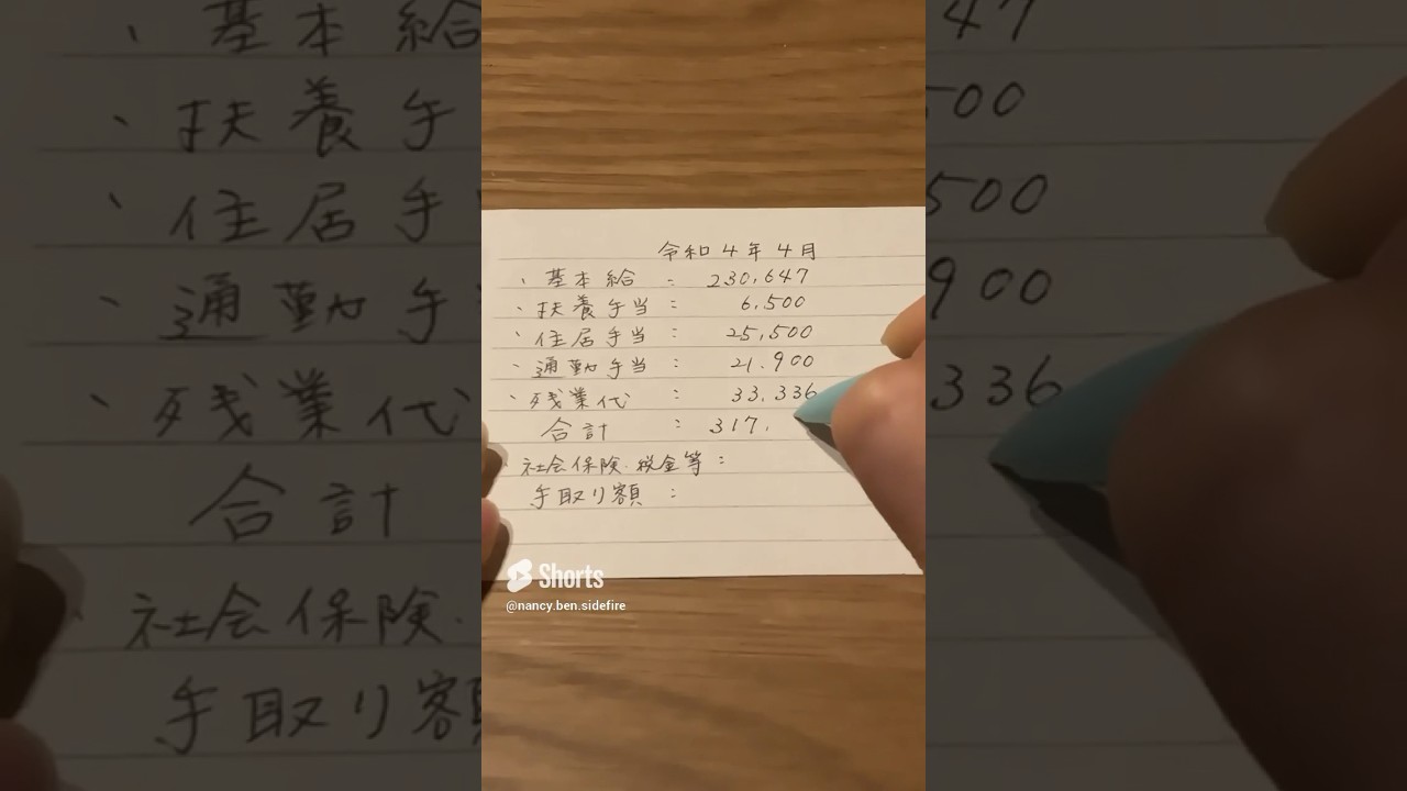 2022/4 地方公務員7年目夫【給料明細】