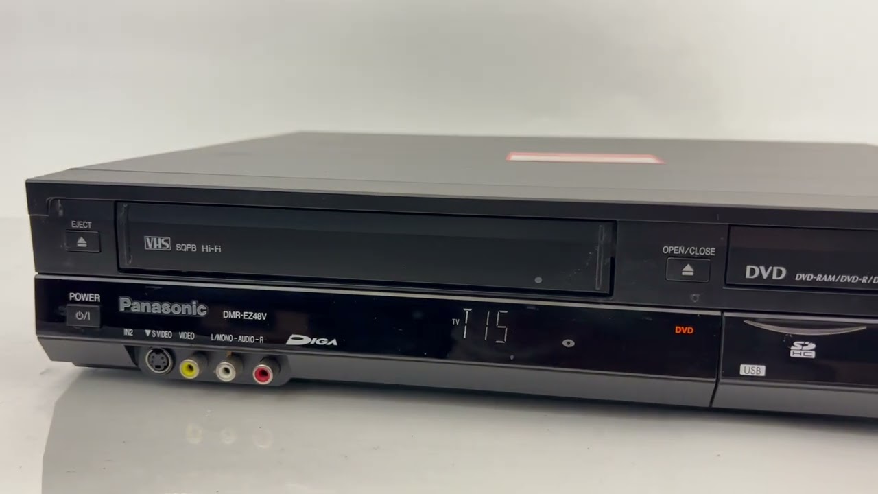 Panasonic DMR-EZ48V DVD VHS VCR Recorder Combo HDMI SD Card USB Hi-Fi