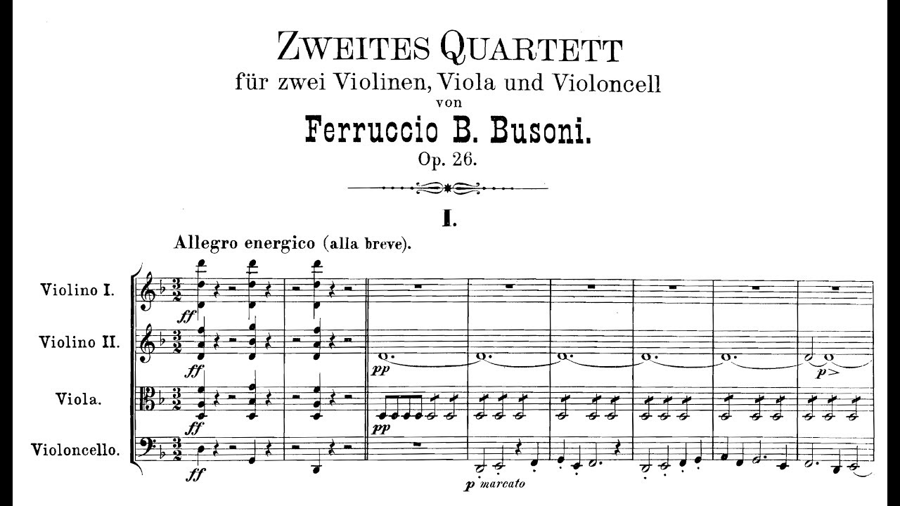 Ferrucio Busoni - String Quartet No. 2,  Op. 26 (1887)