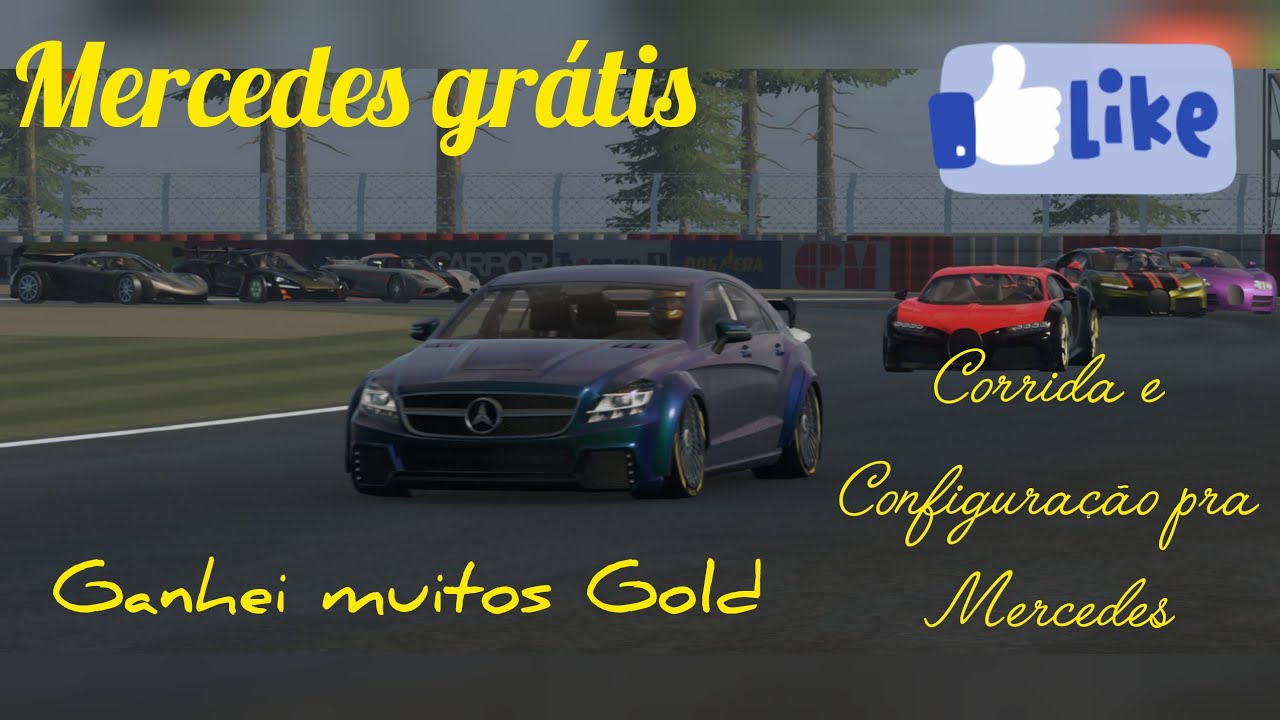 Corrida Gold de #Mercedes configuração completa #carparkingmultiplayer2