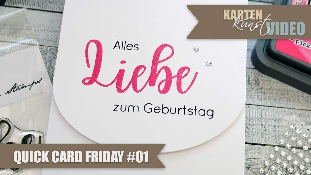 Karten-Kunst Quick Card Friday #01 - Schnelle Karten in unter 15 Minuten!