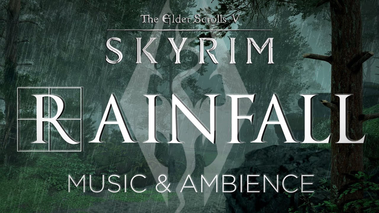 Rainfall for Study and Relaxation | Skyrim Music and Ambience Remastered
