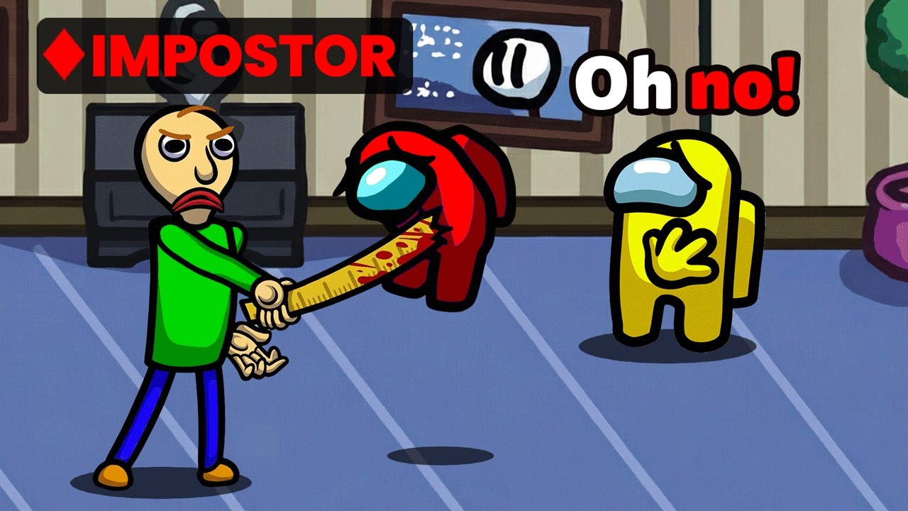 I Added an EVIL BALDI Role in Among Us