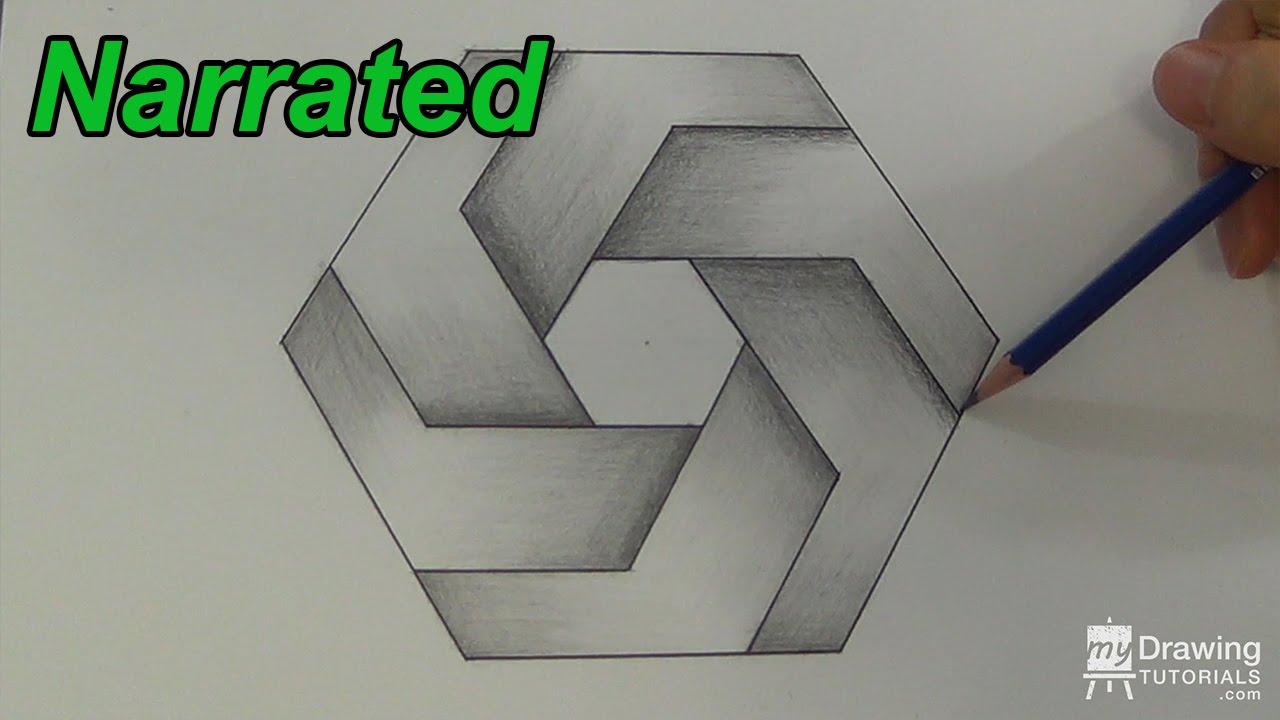 How To Draw An Impossible Hexagon - Impossible Shapes (Narrated)