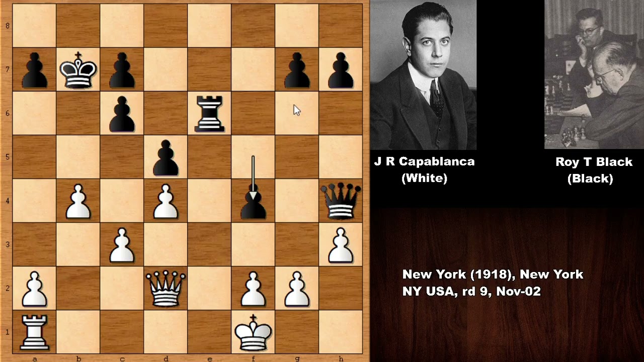 Jose Raul Capablanca vs Roy Turnbull Black - New York (1918)