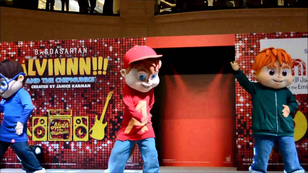 Alvin and The Chipmunks - Live performance at Mall of Emirates (Pt 1)