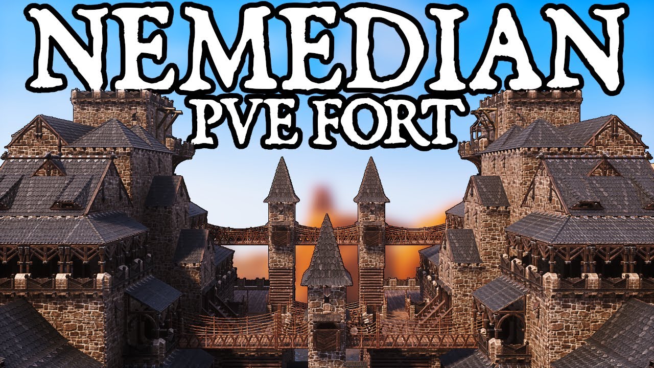 Nemedian PvE River Fort! - Conan Exiles (Speed Build, No Mods)