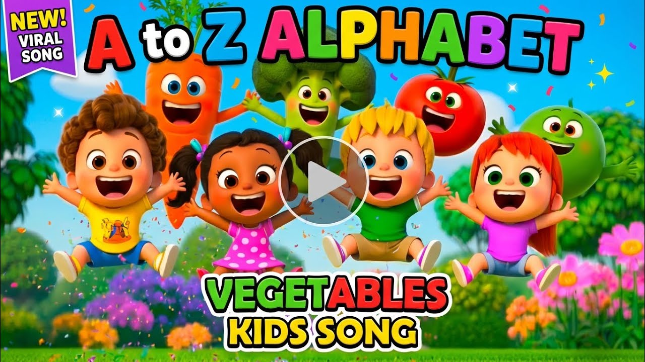 A to Z Alphabets Vegetables Kids Song| KidsFun