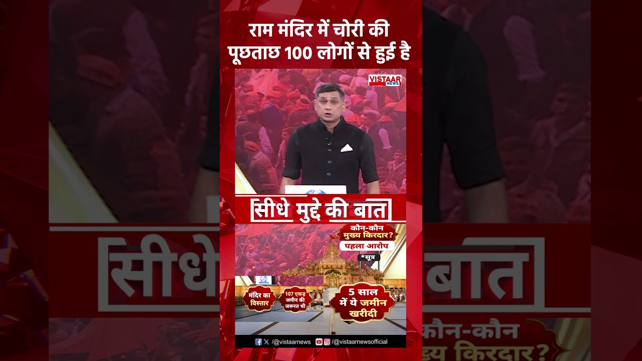 Ram Mandir में चोरी की पूछताछ 100 लोगों से हुई है  #sitreport #donation