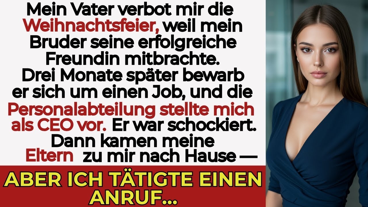 Mein Vater verbot mir die Familienweihnacht wegen meines Bruders — 1 Jahr später bat er Verzeihun