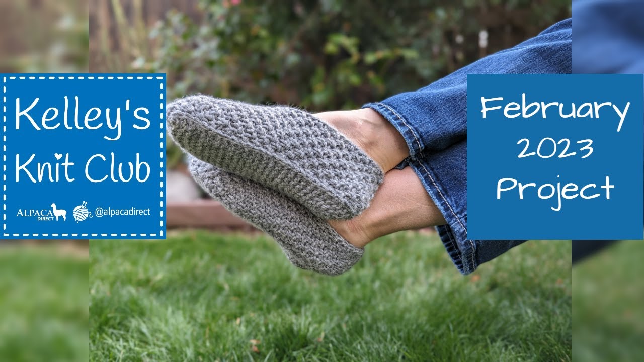 Overview of Moss Stitch Slippers | Kelley's Knit Club