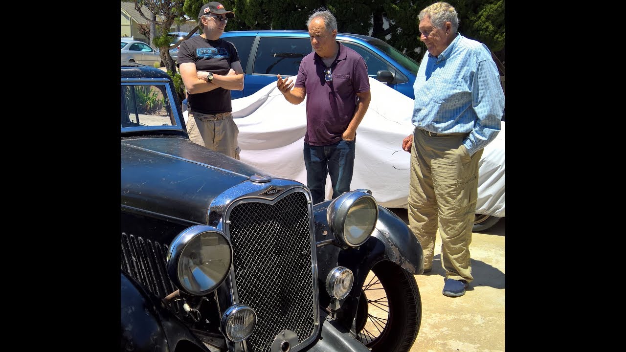 1934 Singer 9 Le Mans RARE.  Alvin saw it 60 years ago and now goes on test drive!