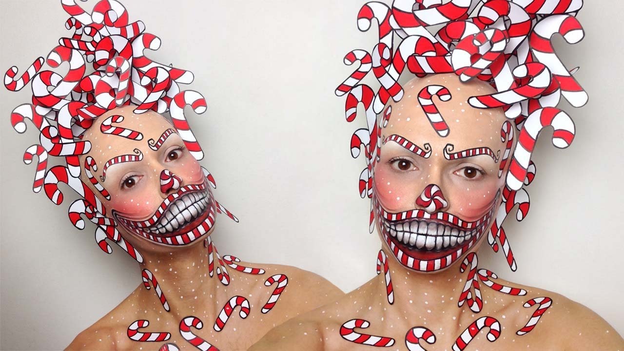 Peppermint Christmas Candy Makeup