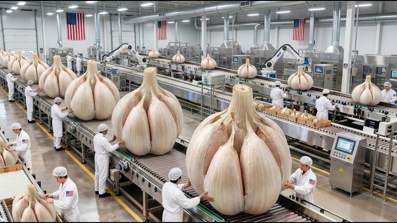 How 60,000 Tons of Garlic Become Ultra-Fine Powder (Inside a Giant U.S. Factory)  #HowItsMade