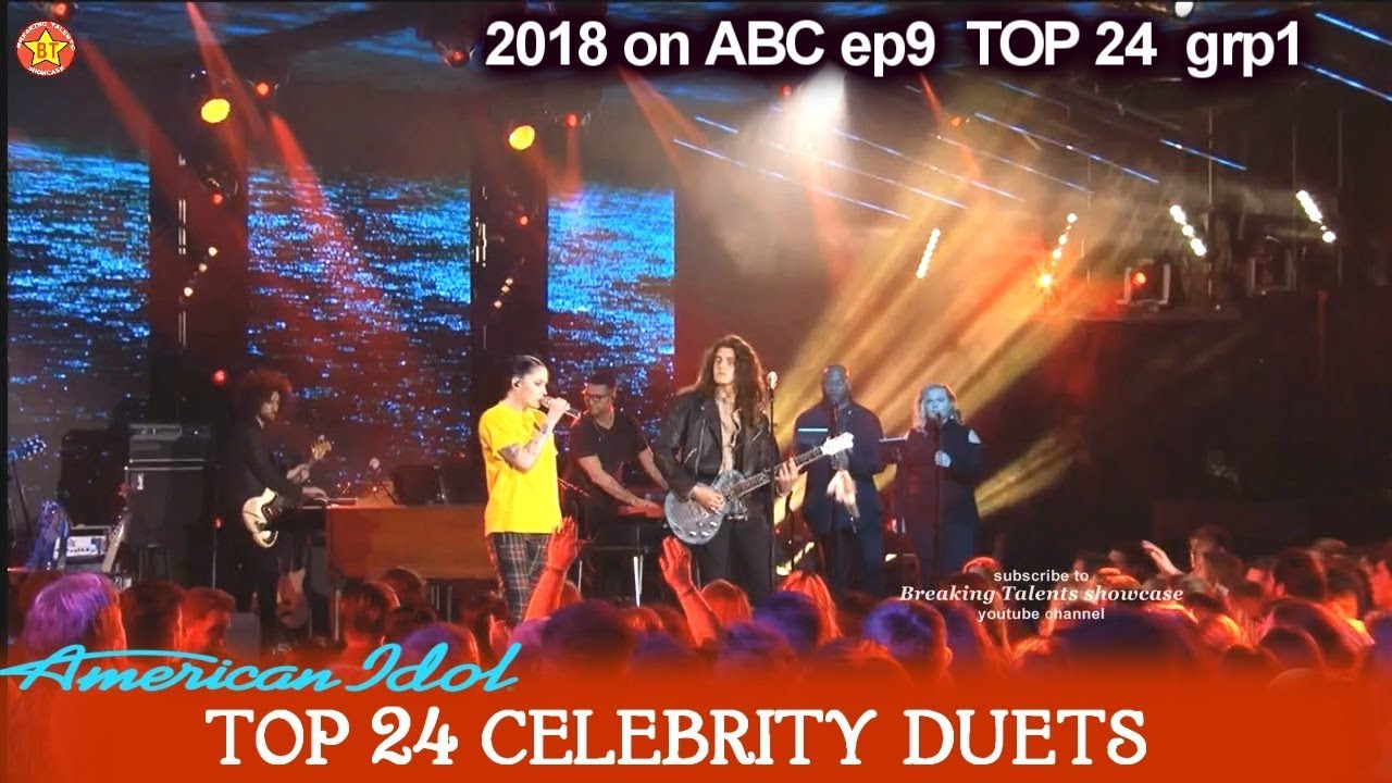 Cade Foehner and Bishop Briggs  Duet &ldquo;Never Tear Us Apart&rdquo; Top 24 Celebrity Duets American Idol 2018