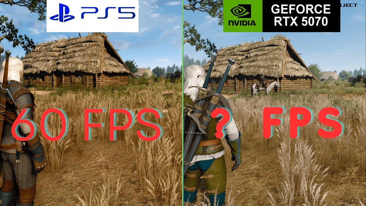 Witcher 3 PS5 vs RTX 5070 PC hd reworked project FPS & GRAPHIC COMPARISON
