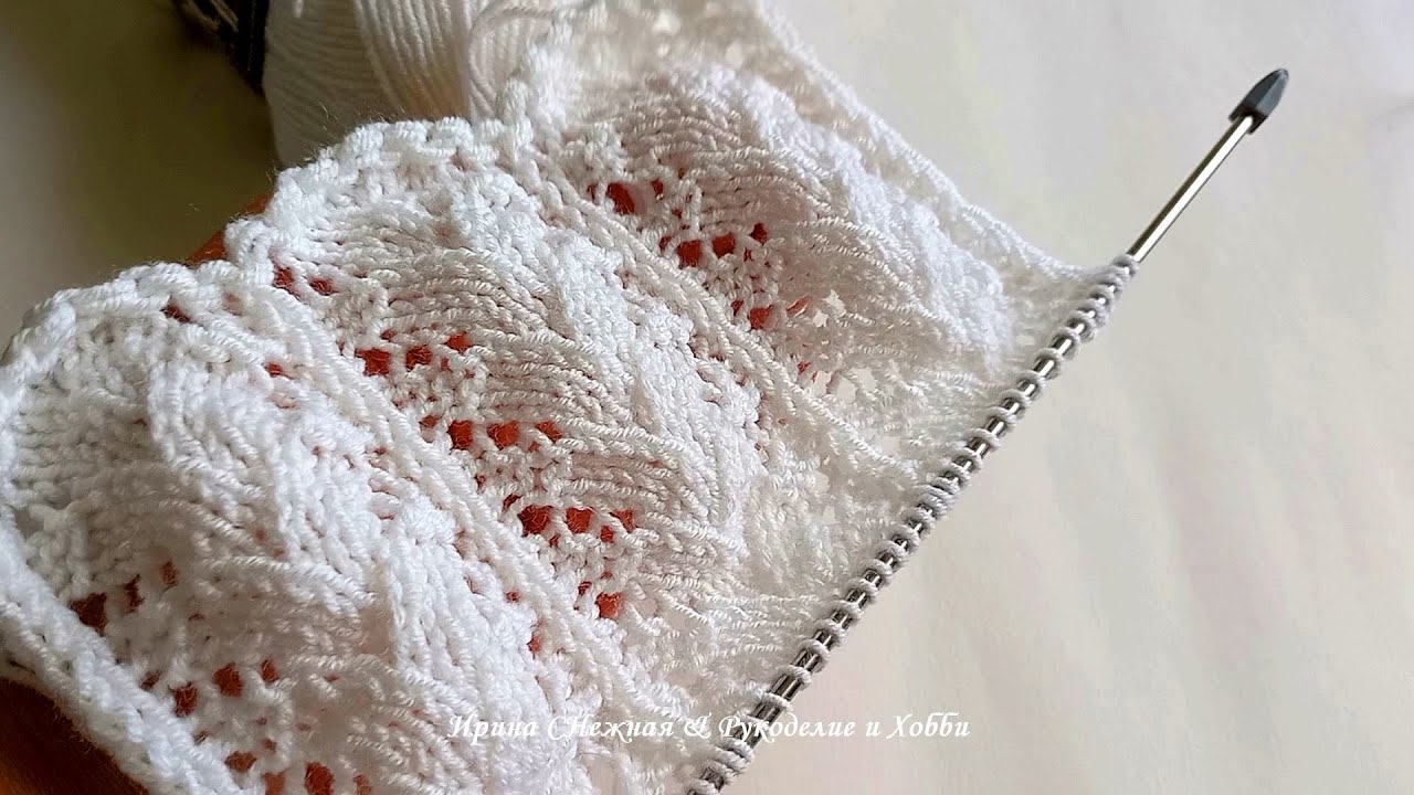 Это просто и ШИКАРНО!!! Ажурная коса спицами для кофточек!