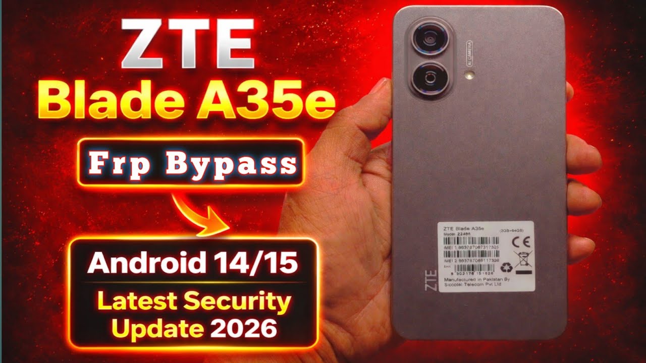 ZTE Blade A35e Frp Bypass Without Pc 2026 | ZTE Blade Android 14/15 Remove Google Account 