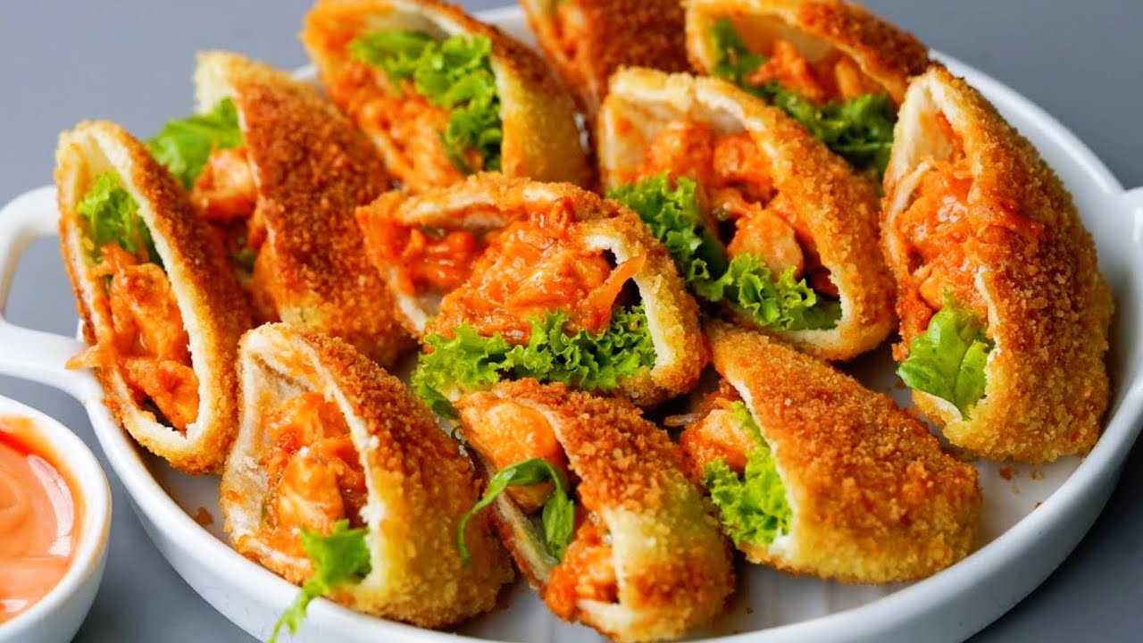 इफ्तारी में बच्चो के लिये चिकन ब्रेड पोकेट की रेसिपी Ramadan Special Chicken Bread Pocket Iftar Reci
