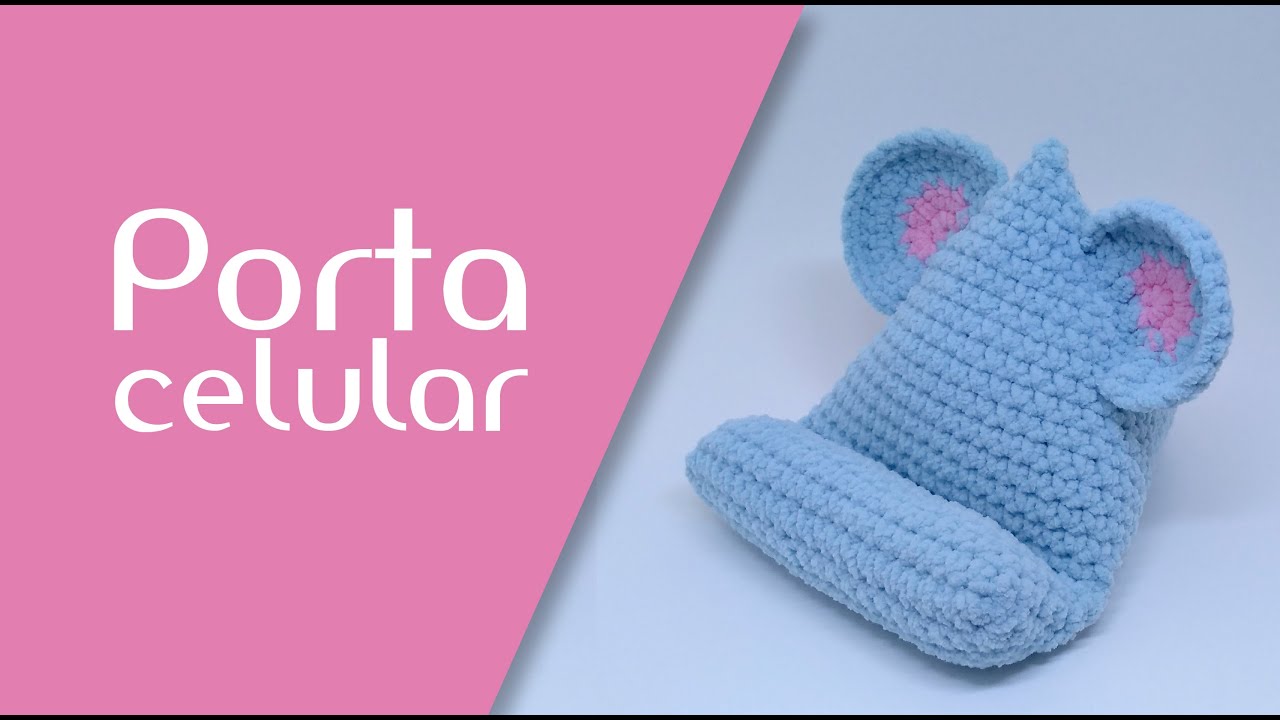 Porta celular Ratinho (amigurumi)
