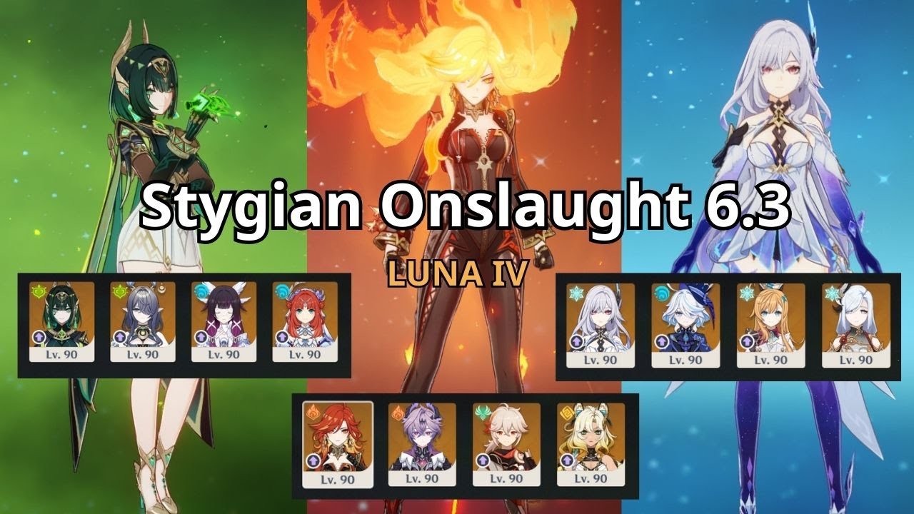 Never x Mauvika x Skirk | Stygian Onslaught 6.3 Luna 4 | Genshin Impact | F2P Showcase