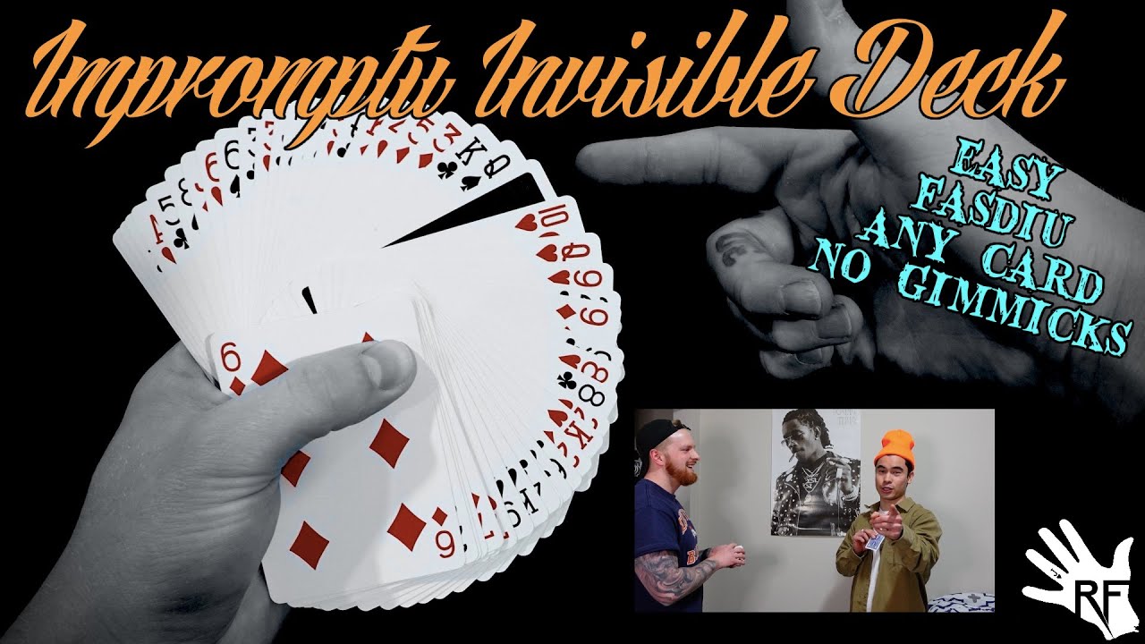 Tutorial: AMAZING Impromptu Invisible Deck (NO Gimmicks, FREE Choice, FASDIU)