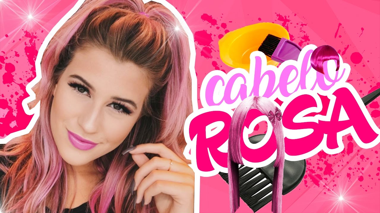 PINTEI O CABELO DE ROSA 