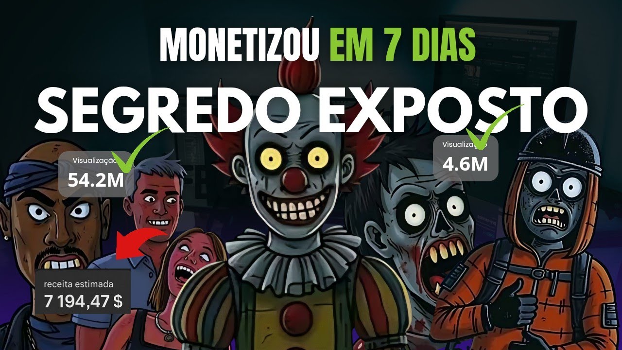 Como  Criar VÍDEOS de TERROR Cinematográficos GRÁTIS e Ganhar Dinheiro com IA!