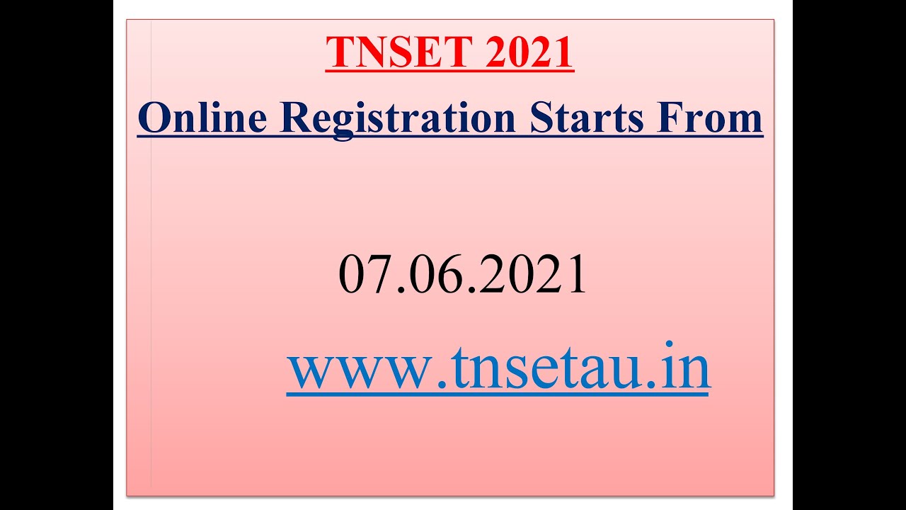 TNSET 2021 Notification Released by Annamalai University