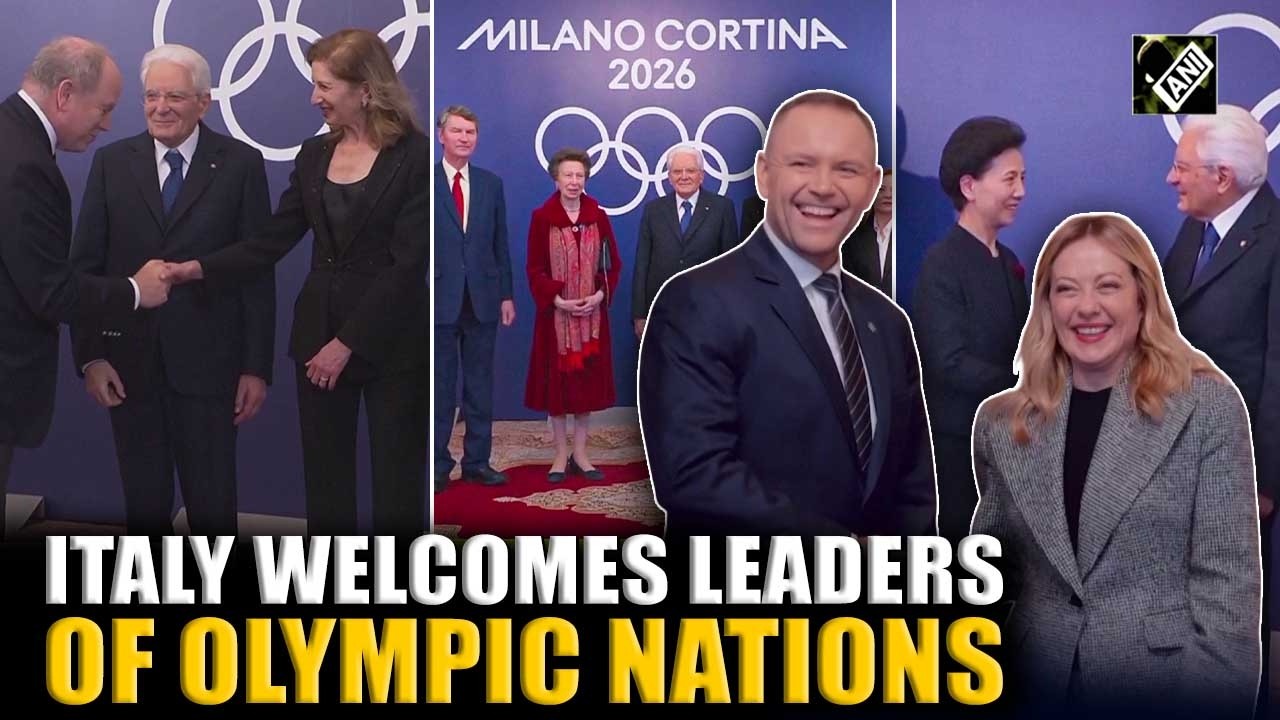Italy’s president hosts leaders of Olympic nations at Milan’s Royal Palace