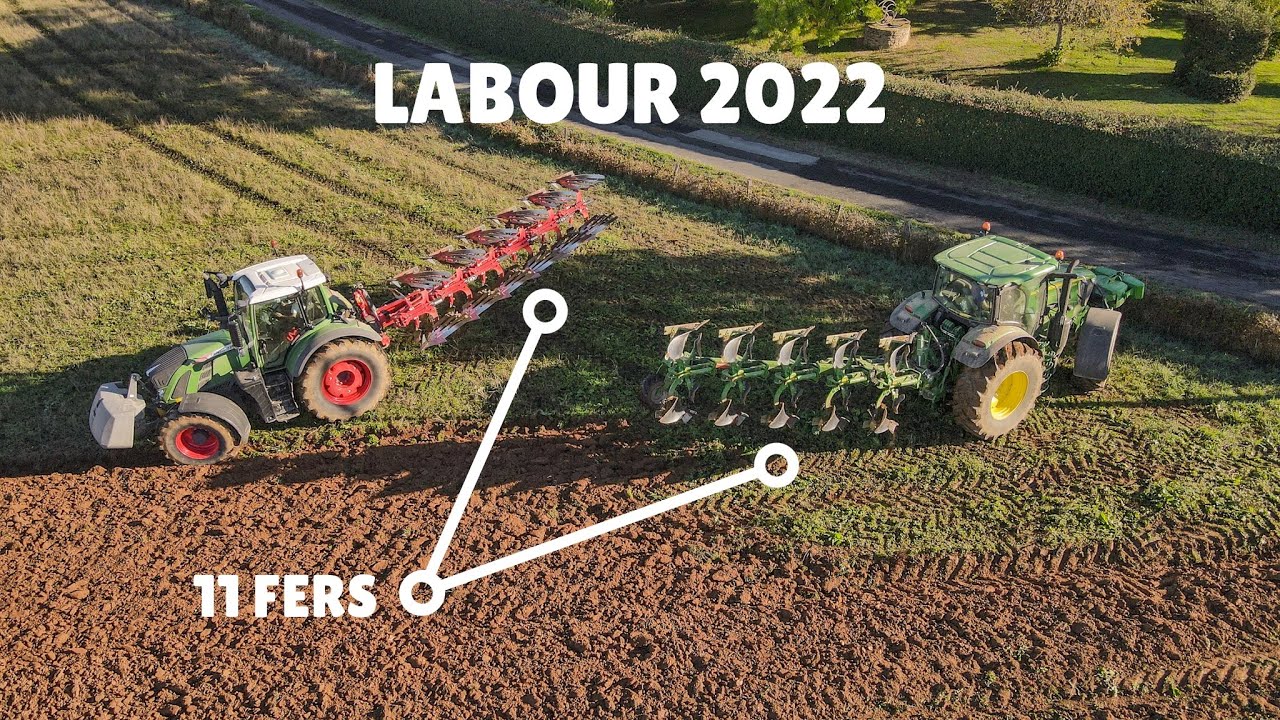 💨🤙XL Plougching 2022 - 450HP - Fendt 724 & John Deere 6195R - 11 Furrows 😍🦌