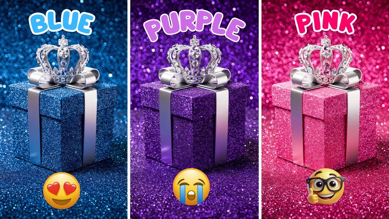 😱 Какая коробка победит? 🎁 Синяя, фиолетовая или розовая ✨ Конкурс 3 подарочных коробок