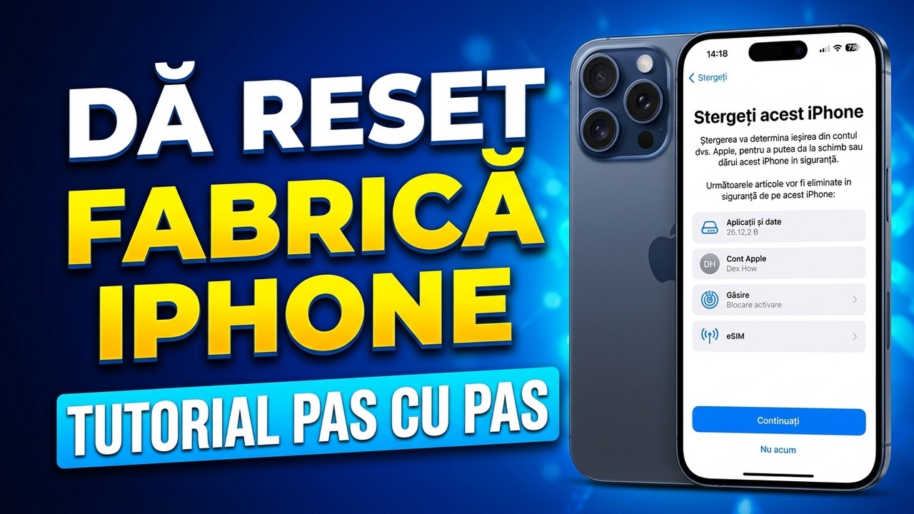 Dă reset din fabrică la iPhone - tutorial pas cu pas