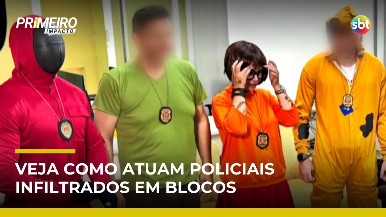 Veja como atuam policiais infiltrados e fantasiados nos blocos de carnaval | #PrimeiroImpacto