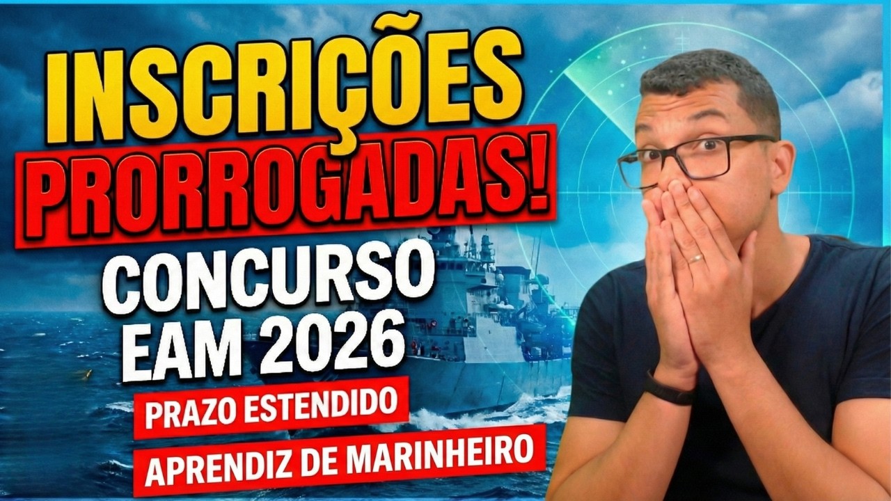 INSCRIÇÕES PRORROGADAS NO CONCURSO DA EAM 2026 !!! O que isso SIGNIFICA ?