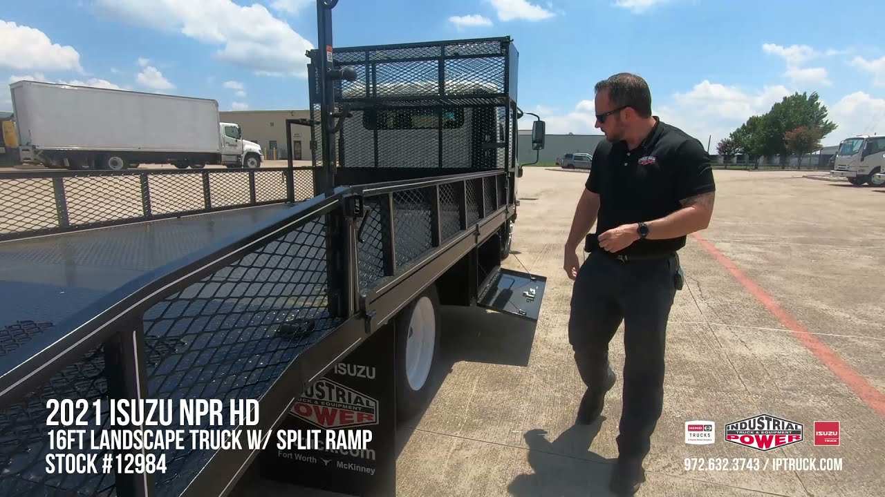 16ft landscape truck with Wil Ro body and split ramps | #12984