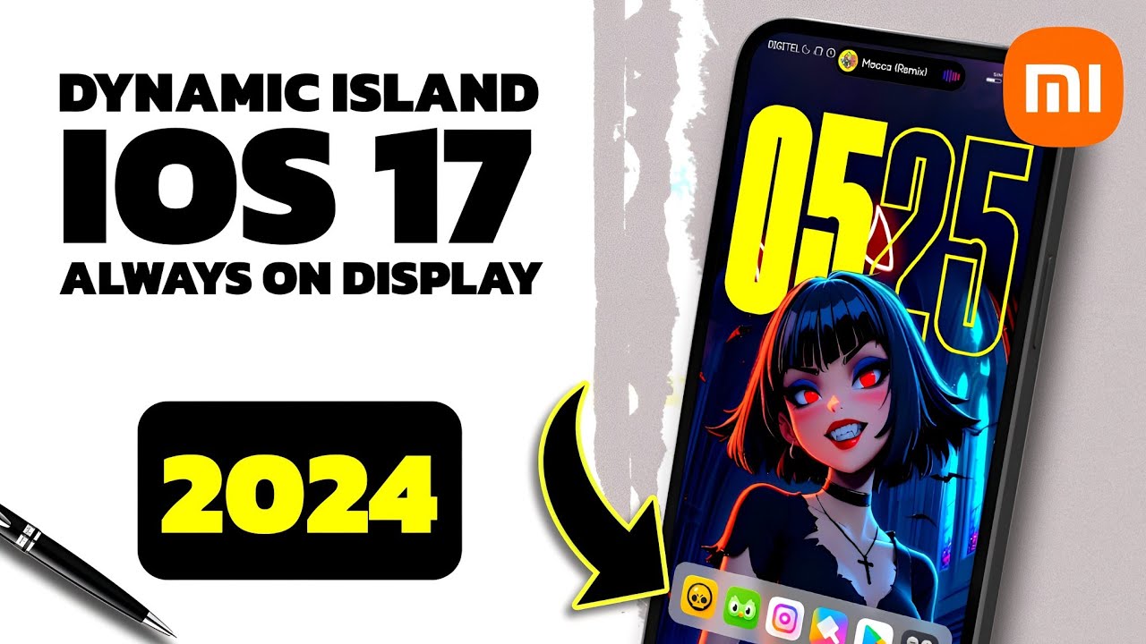 BRUTAL TEMA con Dynamic Island, Always on Display, Widgets & Mucho mas - HyperOS & MIUI (iOS 17)