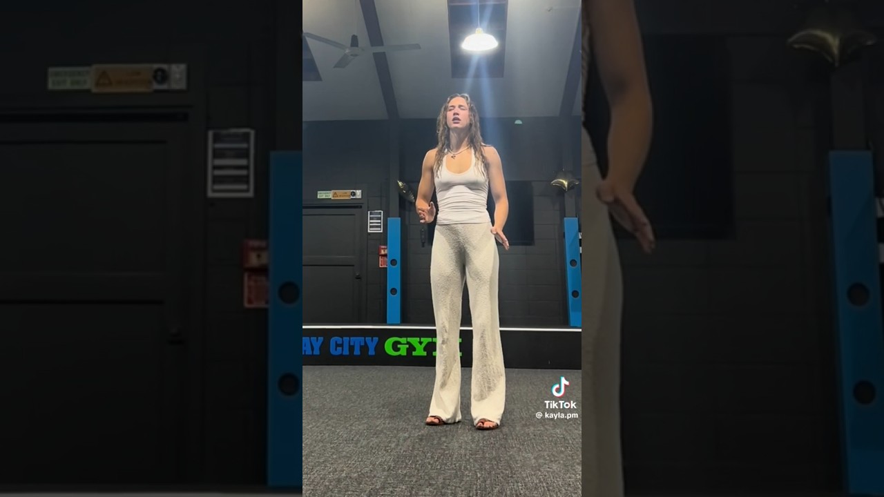 Kayla full body sneezing in a gym