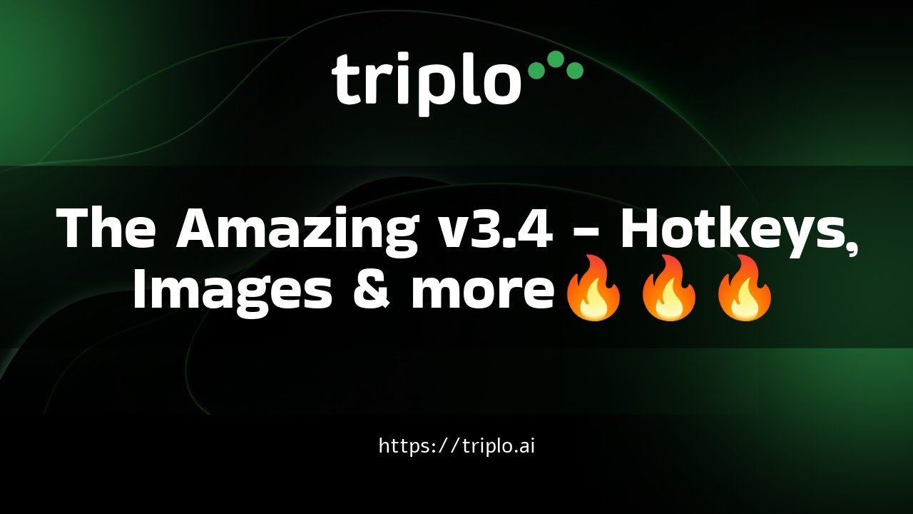 Triplo AI 3.4 on 🔥 Hotkeys, Files, Images and MORE!