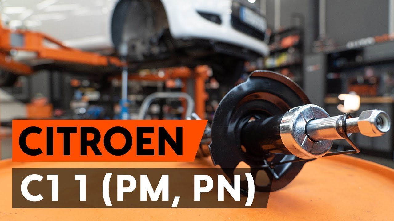 How to change a front shock strut on CITROEN C1 (PM, PN) [TUTORIAL AUTODOC]