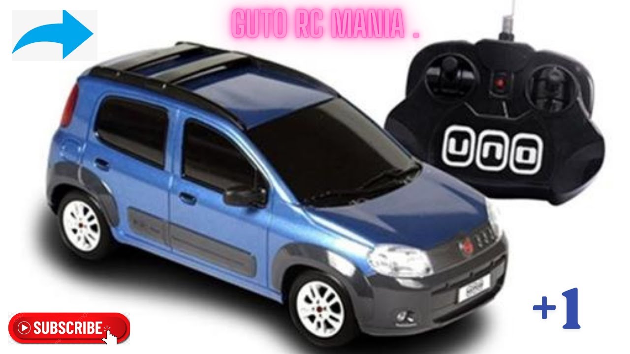 CONTROLE REMOTO : UNBOXING , FIAT UNO ESCALA 1/18 .