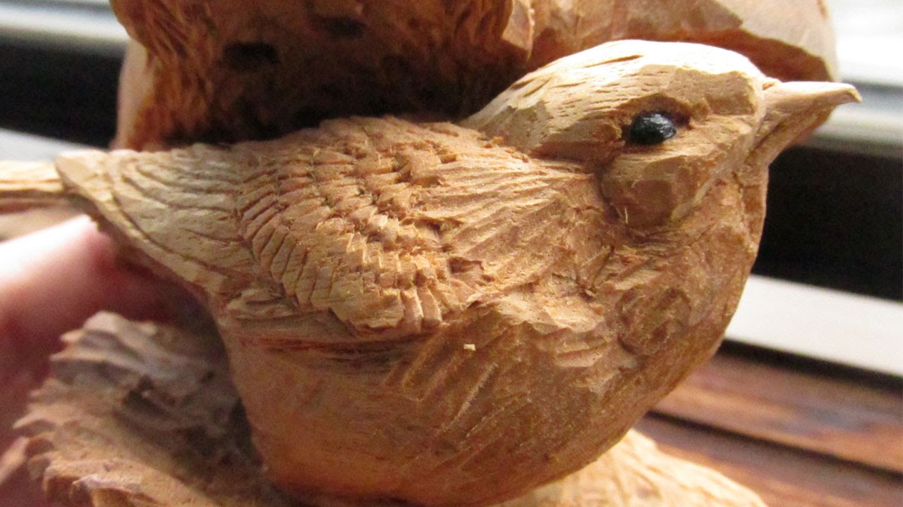 the bread of the BUSH WARBLER!! [Wood carving! ]